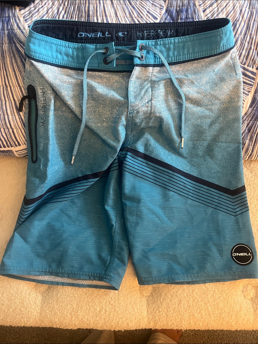 O'Neill Teal Gradient Hyperfreak Board Shorts
